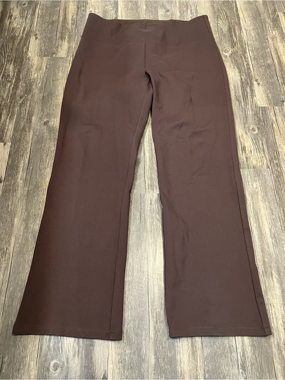 Soft Surroundings Perfect Ponte Pants Straight Leg in Brown Pull On Slimming